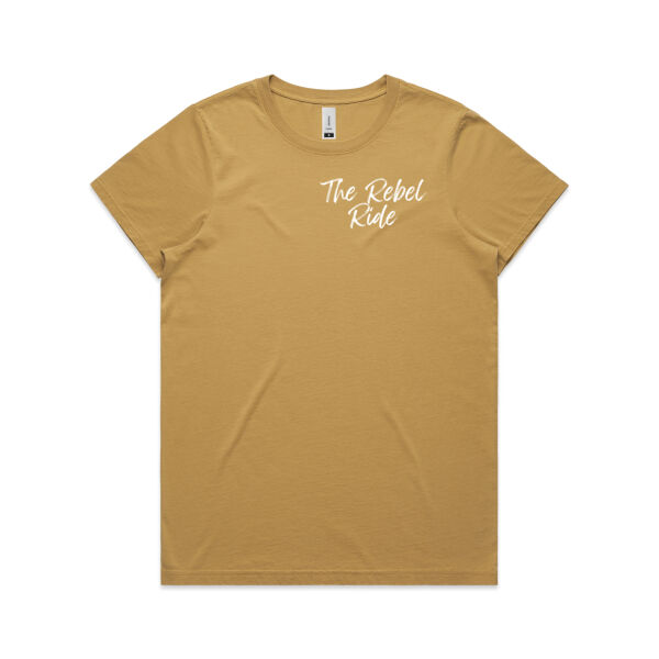 Rebel Ride Event Tshirt - Womens Maple Faded Tee Thumbnail